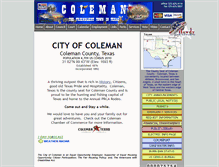 Tablet Screenshot of cityofcolemantx.us